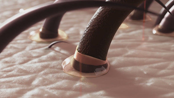 NioHair® Kopfhaut Massage Bürste mit Rotlichttherapie